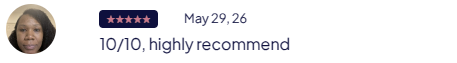 Customer review from May 2026